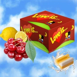 Love is Лове ис Любовь это упаковка жевательной резинки Вишня-лимон 420г жевательная жвачка блок 100 шт