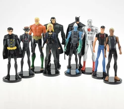 Набор Персонажи вселенной DC Супергерои 10 шт. Мстители Бэтмен Аквамен Капитан Атом Робин Аквалад 14см