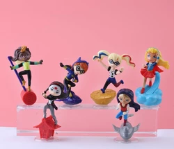 Девушки супергерои DC Super Hero Girls мини пластиковые фигурки 6шт/набор 9см