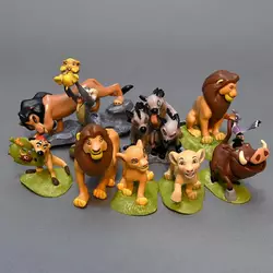 Король Лев The Lion King набор игрушек игровые фигурки Симба, Тимон и Пумба, Нала, Рафики, Шензи, Банзай и Эд 9 шт