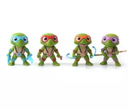 Черепашки ниндзя фигурки Леонардо Рафаэль Микеланджело Донателло набор фигурок Ninja Turtles 4шт 7,5см