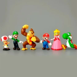 Супер Марио Super Mario Супер Марио братья Луиджи Йоши Принцесса набор детских фигурок 6 шт 4-7см