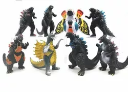 Годзилла Мега Король монстров игрушечный коллекционный набор фигурок Mecha Godzilla Monster King 8шт 10см