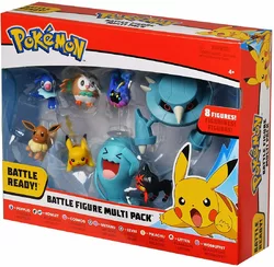 Покемон фигурки Pokemon Mega Battle Pack Боевой набор Роулет Попплио Литтен Иви Пикачу Космог Метанг Воббаффет 4-7 см игровой набор 8 шт