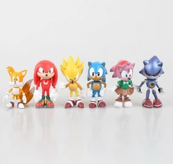 Супер Соник и его друзья Super Sonic and his friends Ежик набор детских фигурок 6 шт 7см