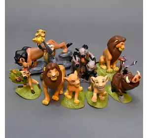 Король Лев The Lion King набор игрушек игровые фигурки Симба, Тимон и Пумба, Нала, Рафики, Шензи, Банзай и Эд 9 шт