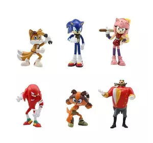 Супер Соник фигурки набор фигурок Super Sonic и его друзья 6 шт 6-7 см