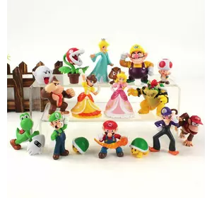 Супер Марио Super Mario Супер Марио брос братья Марио набор фигурок игровые фигурки 18 шт
