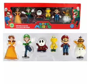 Super Mario Супер Марио игрушки супер марио набор 6 фигурок серия 1 4-6см