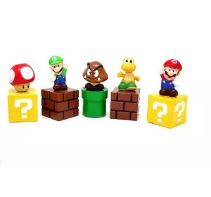 Супер Марио Super Mario Bros Брос Супер Марио Братья, фигурки героев мультфильма, мини-фигурки 5шт 5см