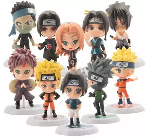 Наруто Naruto Сакура Забуза Гаара Саске набор фигурок аниме коллекционные игровые фигурки 10шт
