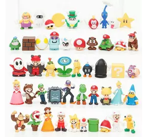 Супер Марио Super Mario Супер Марио брос братья Марио набор фигурок игровые фигурки 48 шт