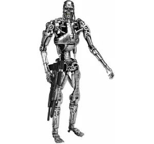 Терминатор Эндоскелет Terminator Endoskeleton игровая фигурка Т-800 с автоматом 15 см